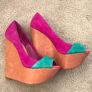Jessica Simpson colorful wedges